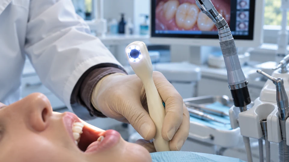 Illuminated intraoral dental handpiece
