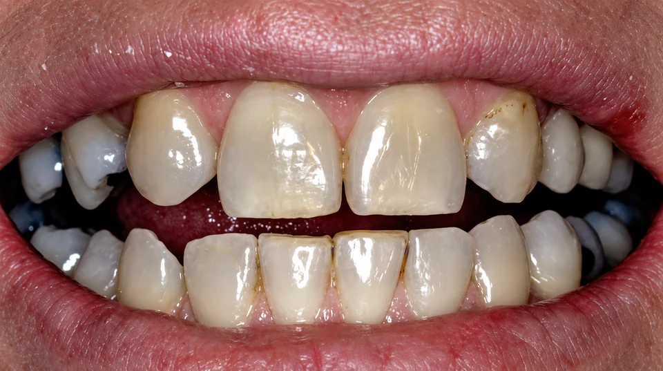 Before stained teeth