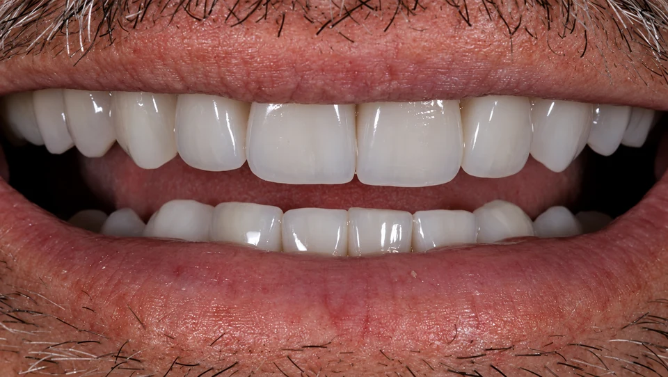 After porcelain crown restoration