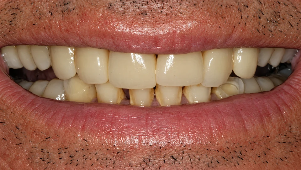 Before porcelain crown restoration