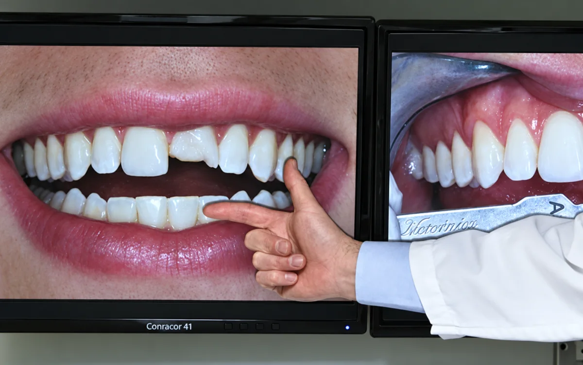 Computer imaging used to preview a proposed smile