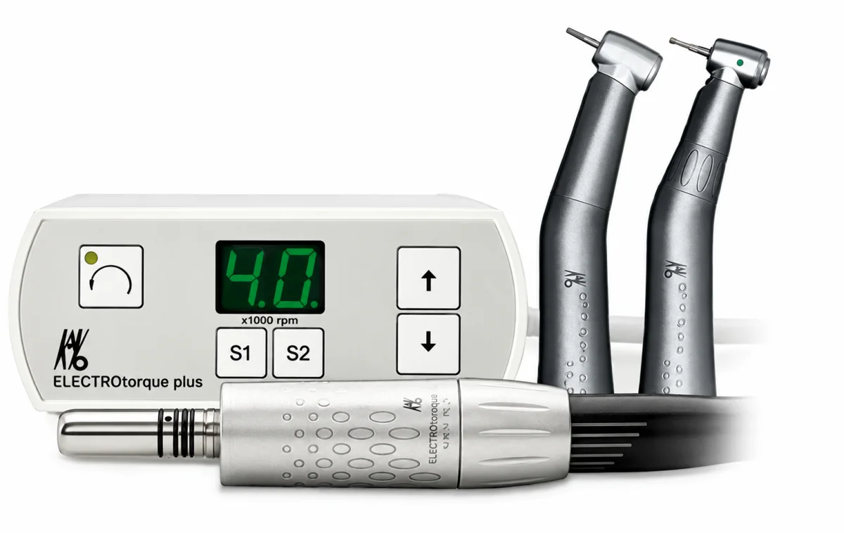 Electric dental handpiece system and control unit